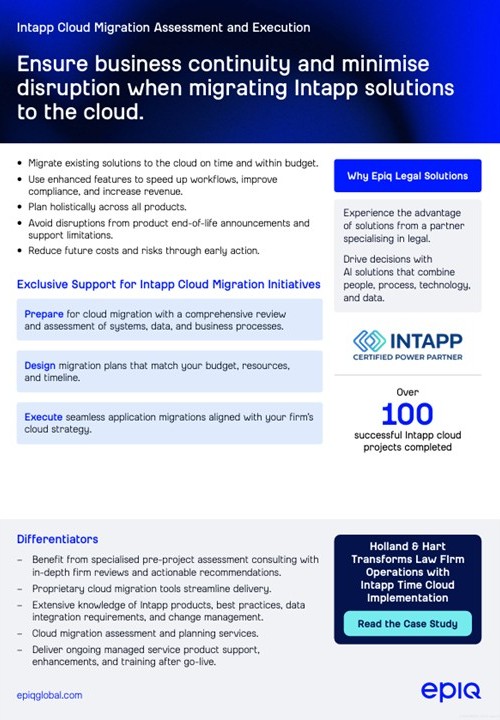 Intapp Cloud MigrationSolution Brief