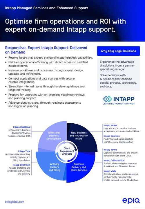 Intapp Managed Services Solution Brief