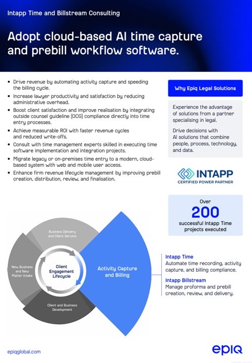 Intapp Time Consulting Solution Brief