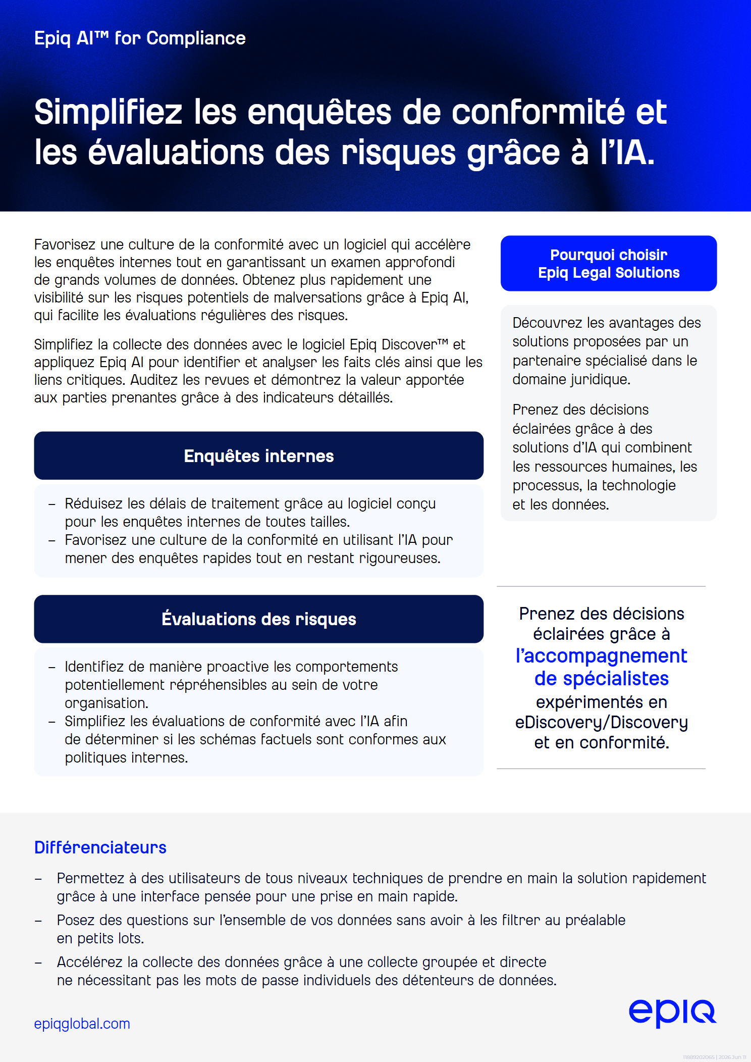 Epiq AI™ for Compliance Solution Brief