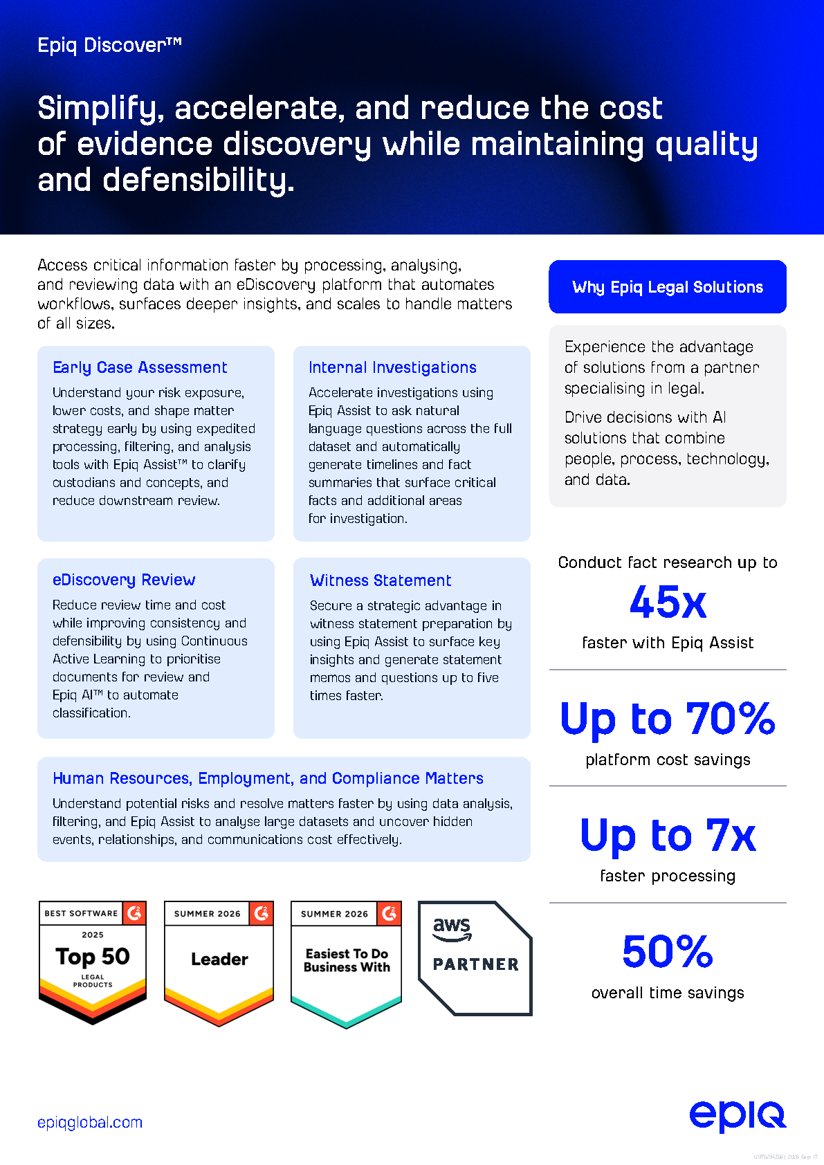 Cover of the Epiq Discover Solution Brief