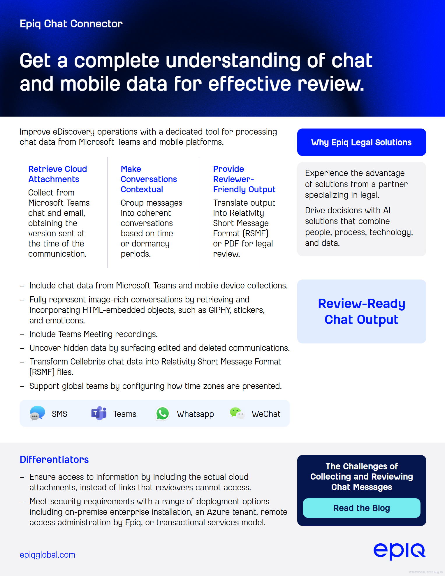 Epiq Chat Connector Solution Brief