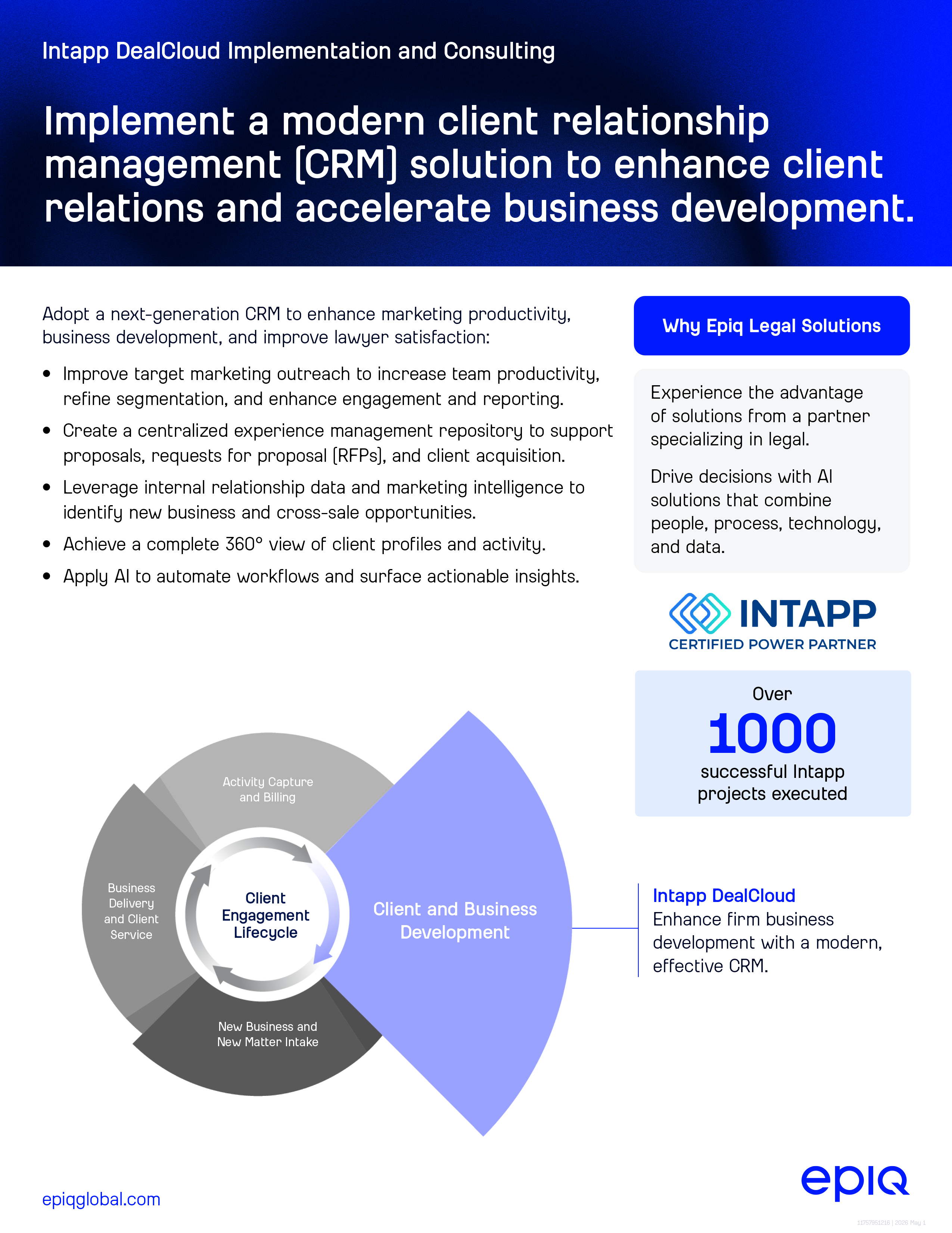 Intapp Intake and Conflicts Consulting Solution Brief