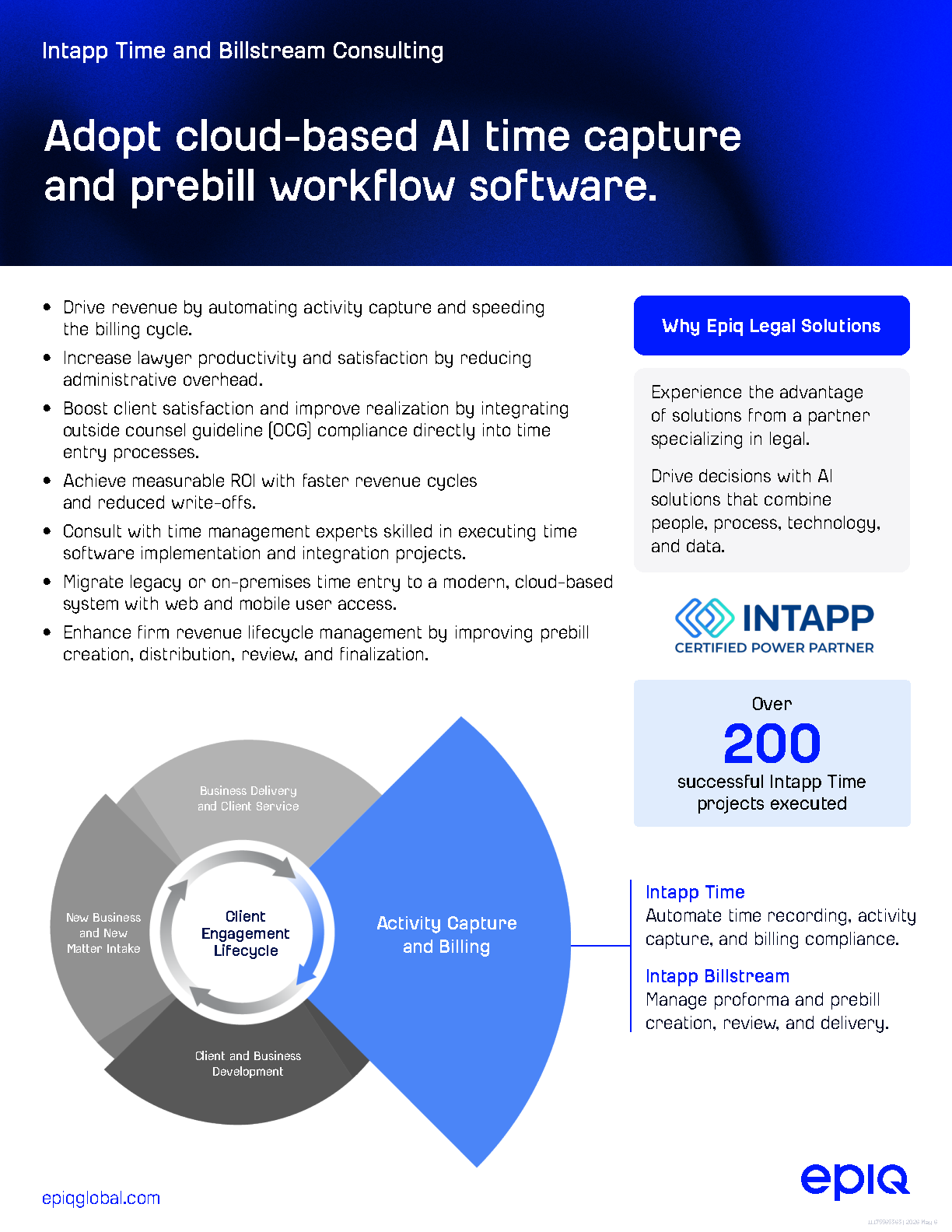 Intapp Time and Billstream Consulting Solution Brief