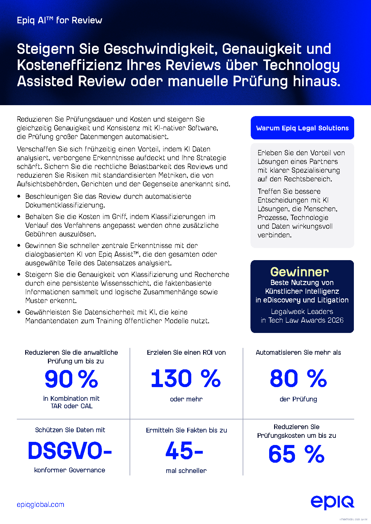 Epiq AI for Review Solution Brief