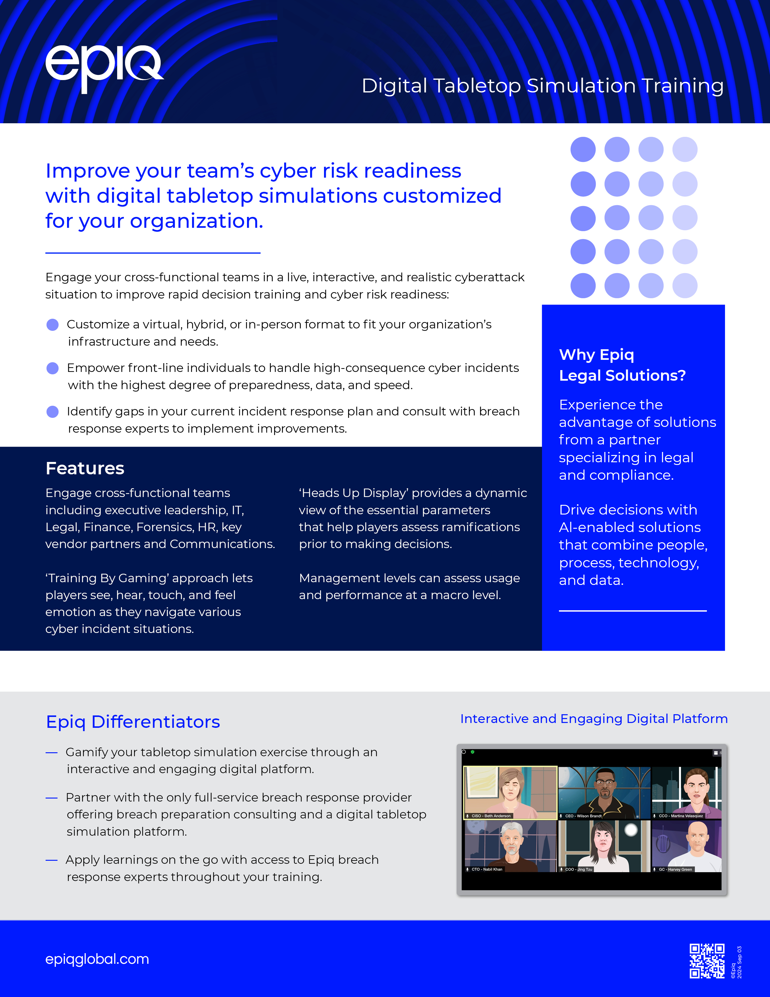 Digital Cyber Tabletop Training Solution Brief