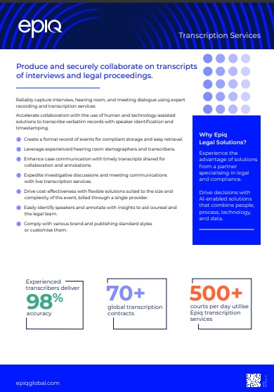Transcription Services Solution Brief