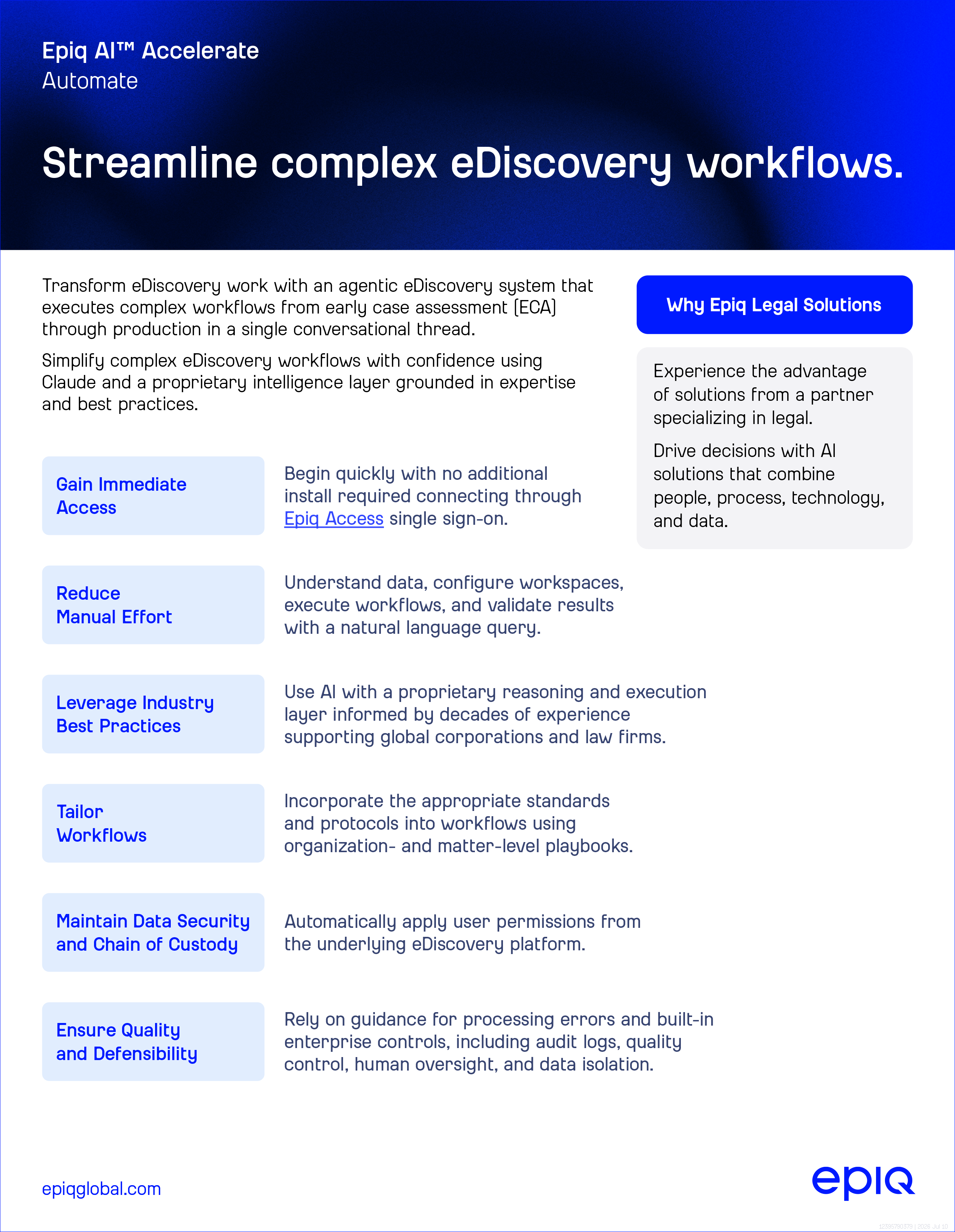 Epiq Accelerate - Automate Solution Brief